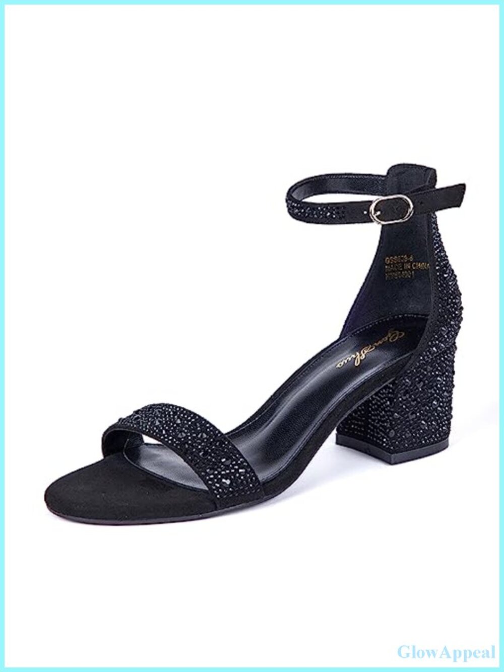 Women's Low Block Heel Sandals Strappy Open Toe Ankle Strap Dress Heels